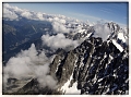 Pohled z terasy Chamonix, Aiguille du Midi